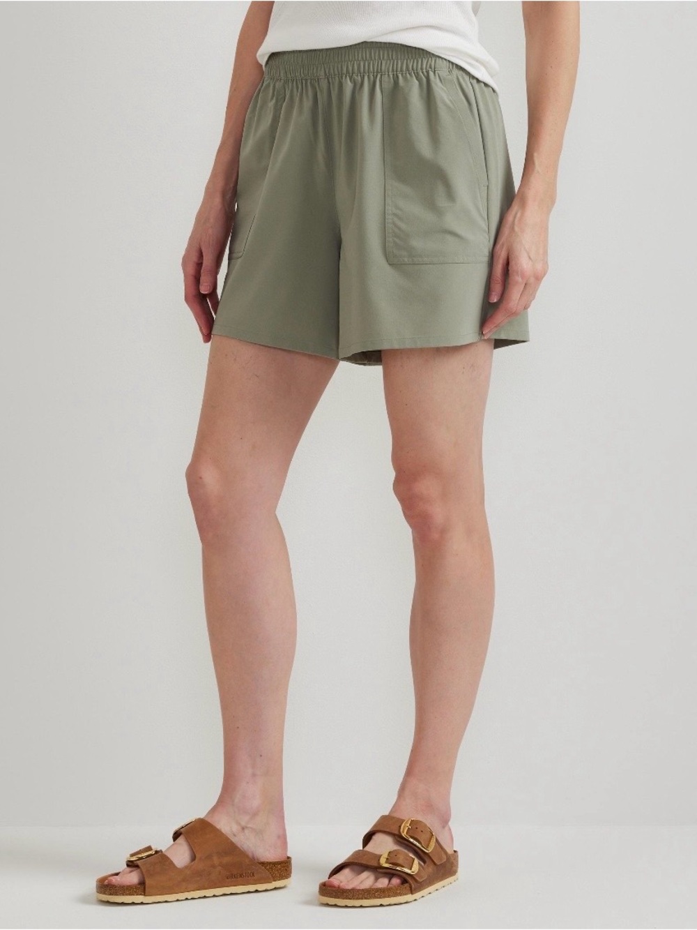 NWT Eddie Bauer EB Hemplify Shorts Women’s XL Green Tea Hemp Drawstring